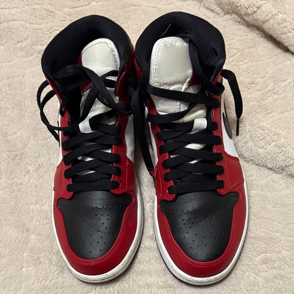 Nike Red and Black High-Top Sneakers